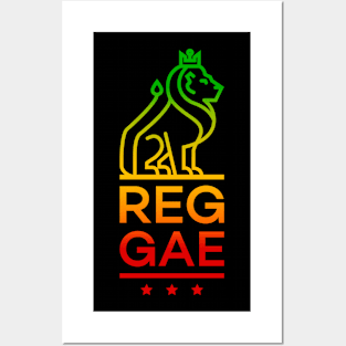 Minimalist Reggae Lion Rasta Colors Reggae Posters and Art